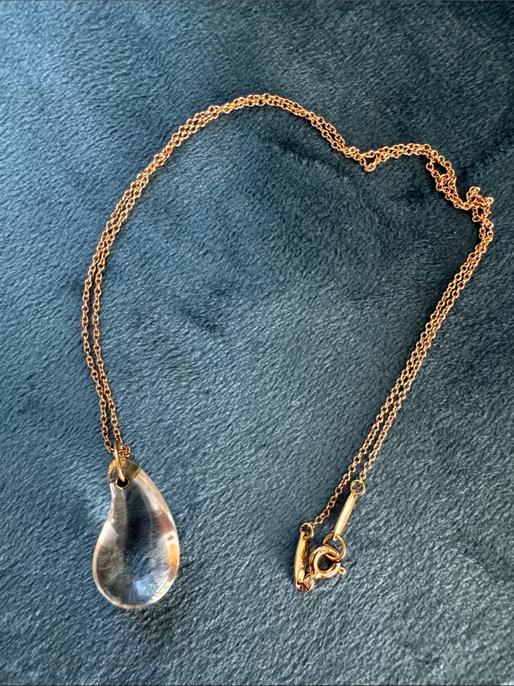Tiffany and Co Elsa Peretti Drop of Light 18k Necklace Chain - Picture 1 of 4